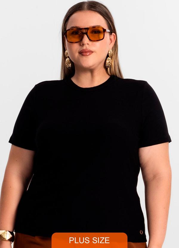 Secret Glam - Blusa Feminina Plus Size Preto