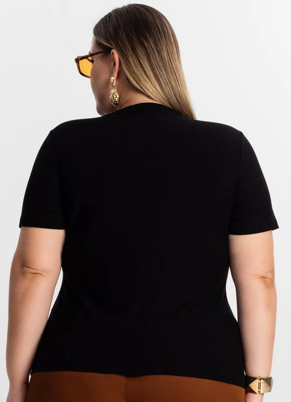 Secret Glam - Blusa Feminina Plus Size Preto 2