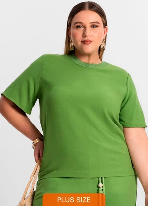Secret Glam - Blusa Feminina Plus Size Verde - SECRET GLAM