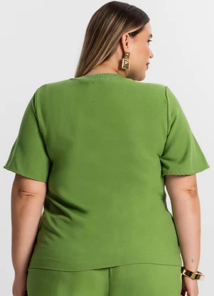 Secret Glam - Blusa Feminina Plus Size Verde - SECRET GLAM