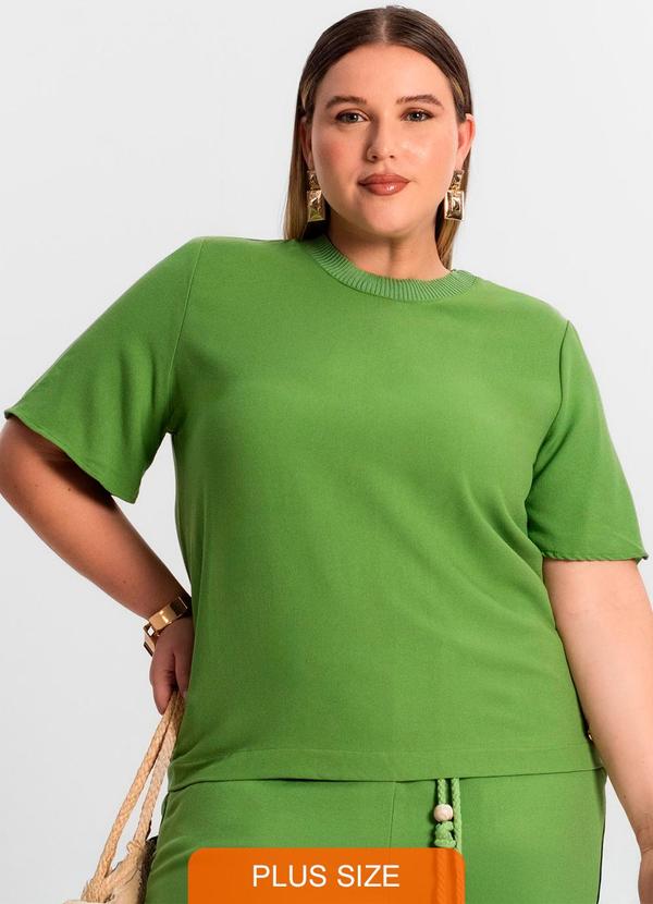 Secret Glam - Blusa Feminina Plus Size Verde