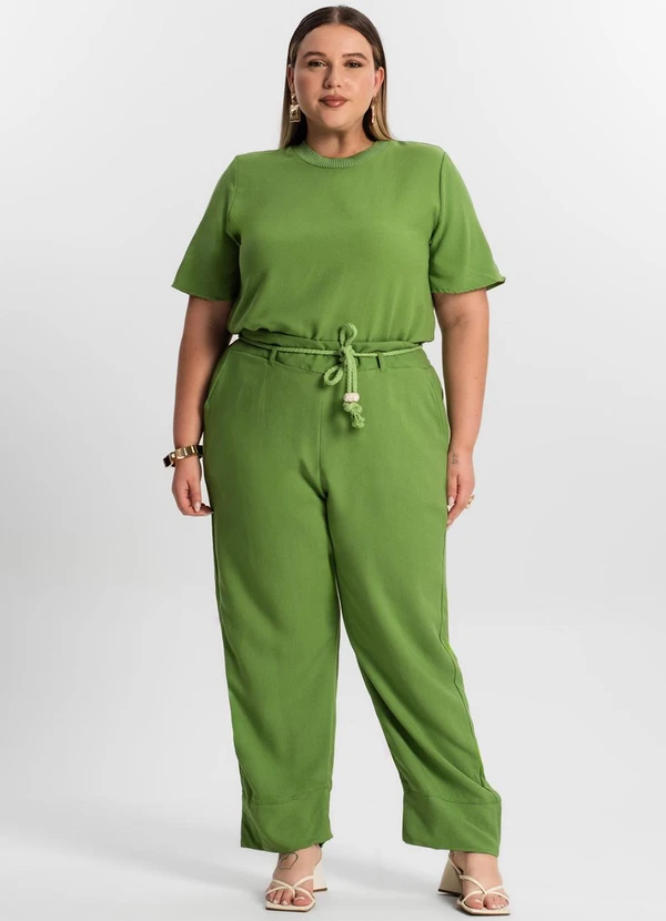 Secret Glam - Blusa Feminina Plus Size Verde 3