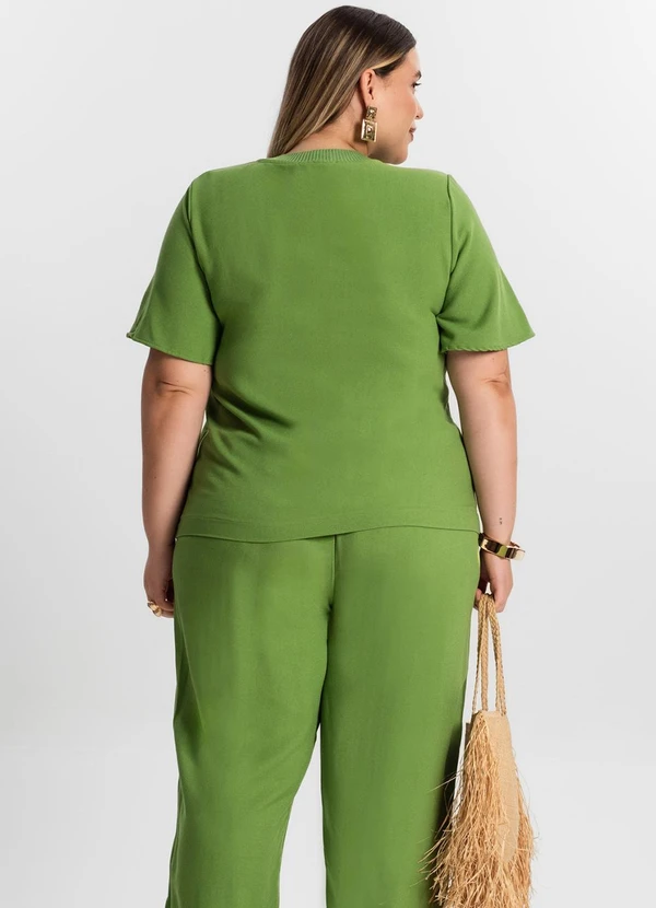 Secret Glam - Blusa Feminina Plus Size Verde 4