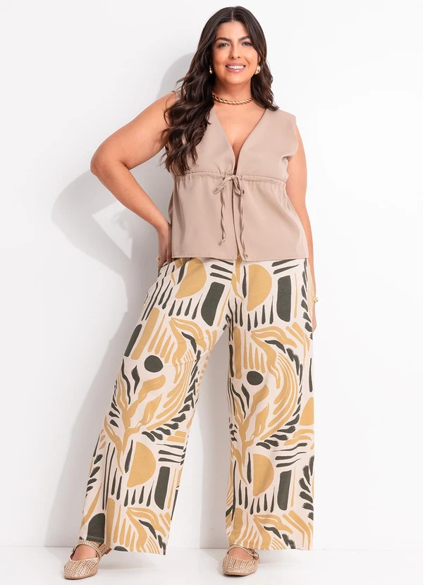 Marguerite - Blusa Natural em Crepe Plano Sarjado 2