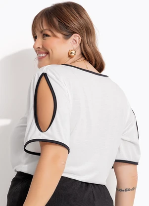 Marguerite - Blusa Off White em Malha - MARGUERITE