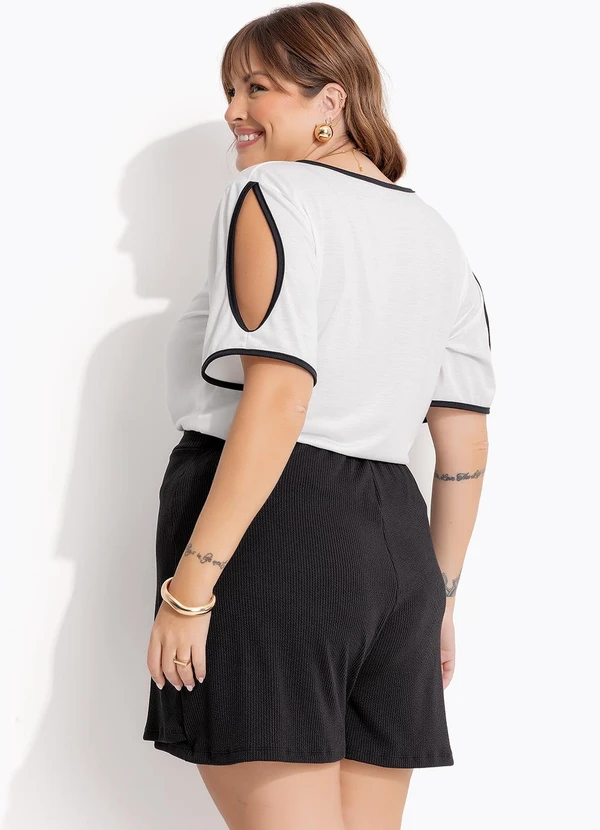 Marguerite - Blusa Off White em Malha 5