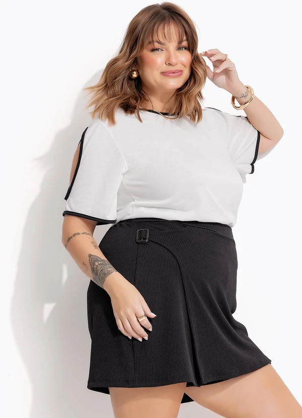 Marguerite - Blusa Off White em Malha