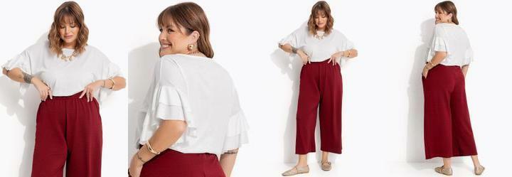 Blusa Off White em Poliviscose