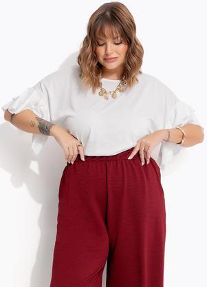 Blusa (Off White) em Poliviscose