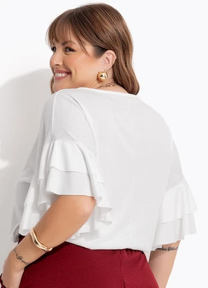 Marguerite - Blusa Off White em Poliviscose - MARGUERITE