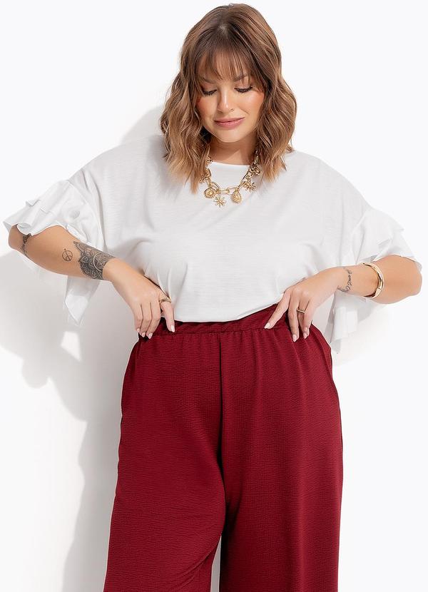 Blusa (Off White) em Poliviscose
