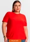 Secret Glam - Blusa Plus Size Manga Curta Amarelo - variação: Laranja