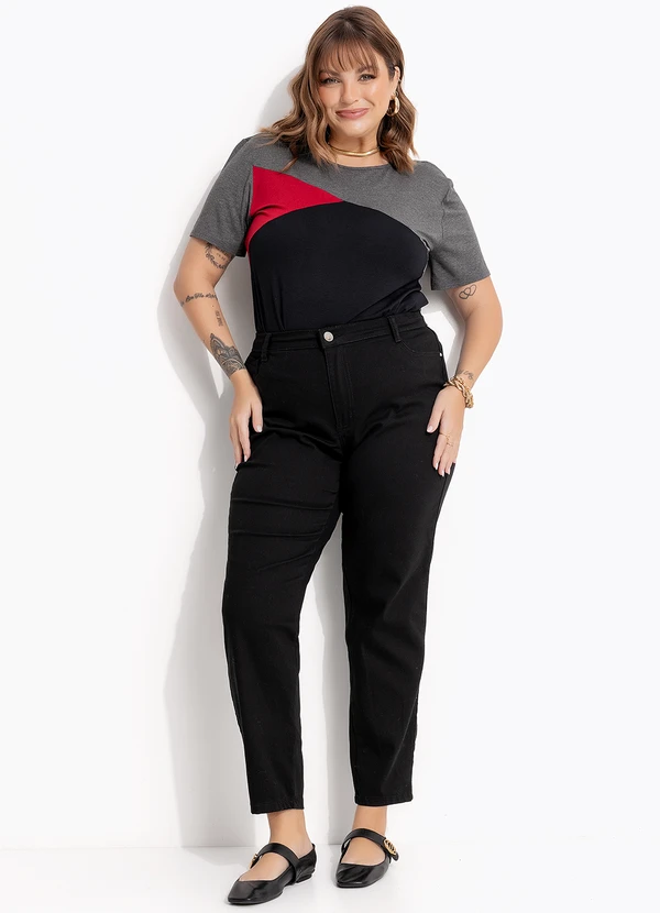 Marguerite - Blusa Preto em Malha de Viscose 3