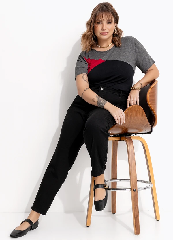 Marguerite - Blusa Preto em Malha de Viscose 6