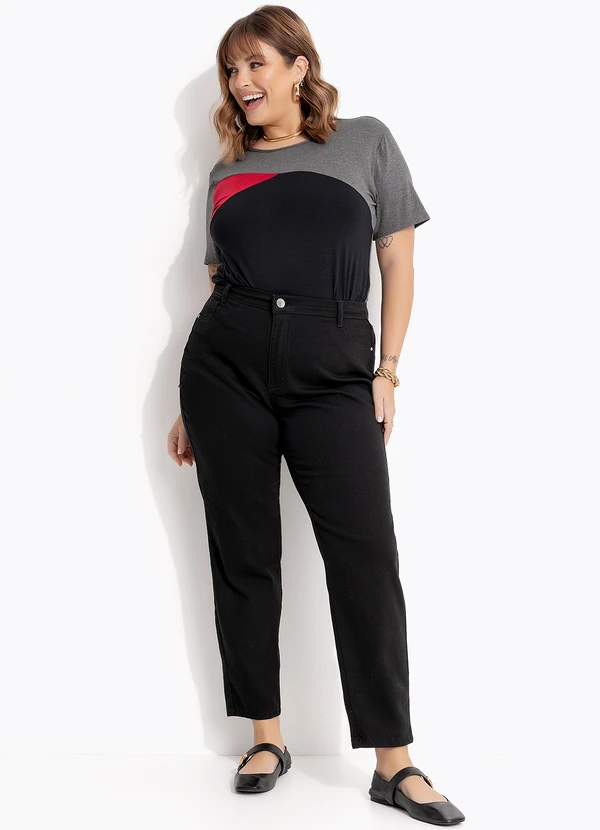 Marguerite - Blusa Preto em Malha de Viscose 7