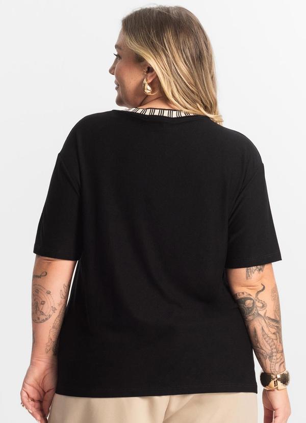 Secret Glam - Blusa Viscose Plus Size Preto 2
