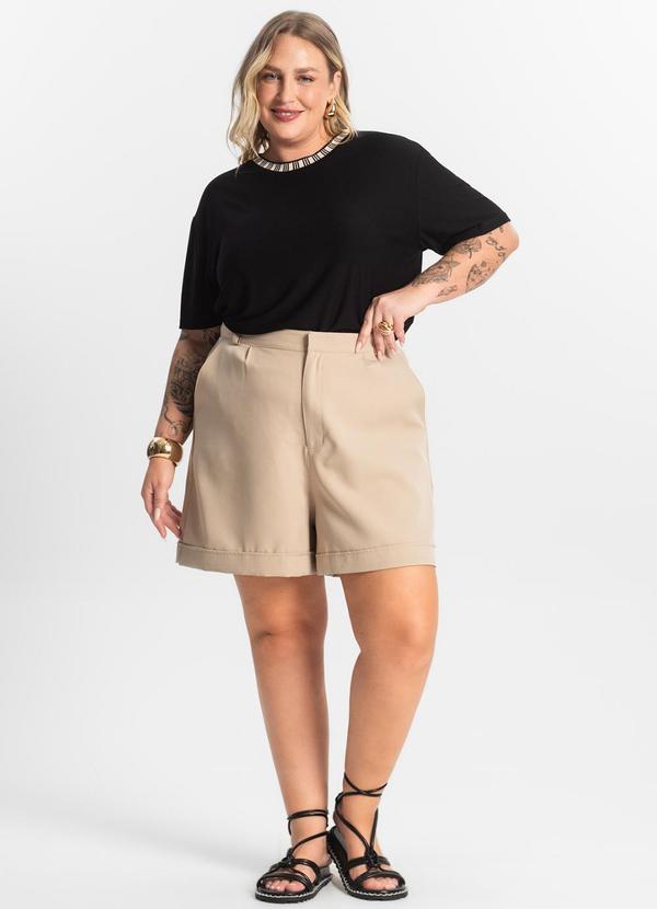 Secret Glam - Blusa Viscose Plus Size Preto 3