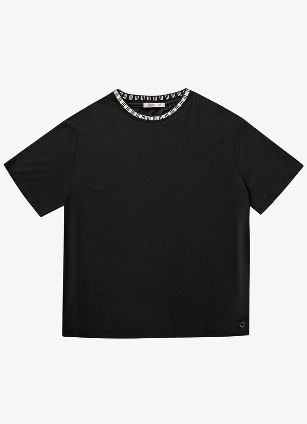 Secret Glam - Blusa Viscose Plus Size Preto 5