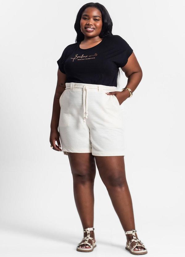 Secret Glam - Camiseta Feminina Estampada Preto 2