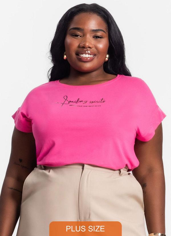 Secret Glam - Camiseta Feminina Estampada Rosa