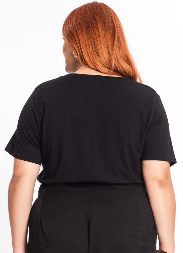 Secret Glam - Camiseta Feminina Plus Size Preto 2