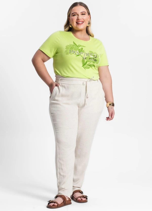 Secret Glam - Camiseta Manga Curta Estampada Verde 4