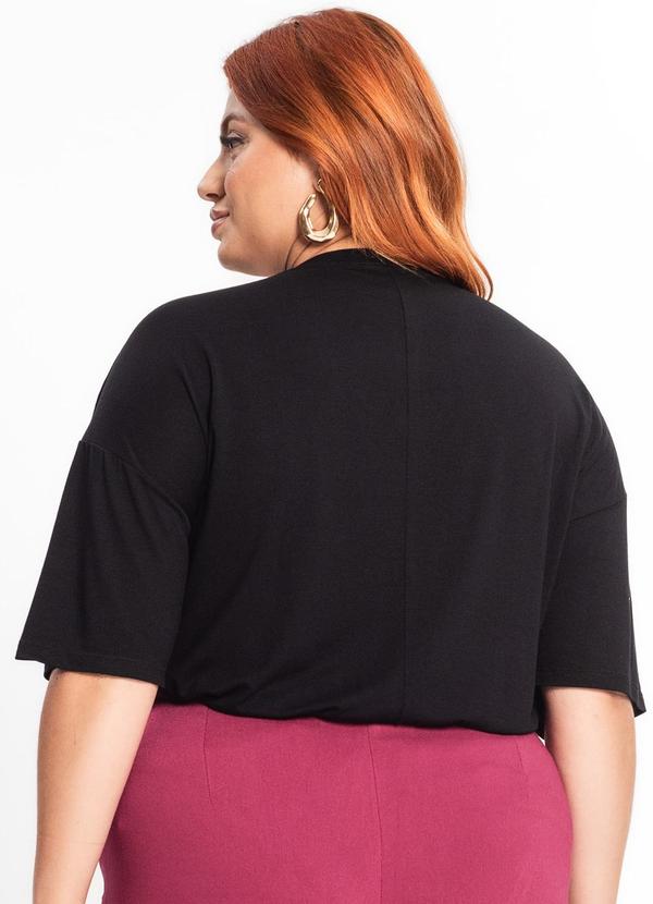 Secret Glam - Camiseta Manga Curta Plus Size Preto 2