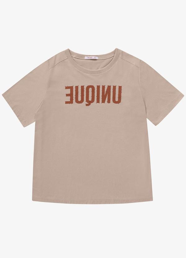 Secret Glam - Camiseta Meia Malha Plus Size Marrom 2