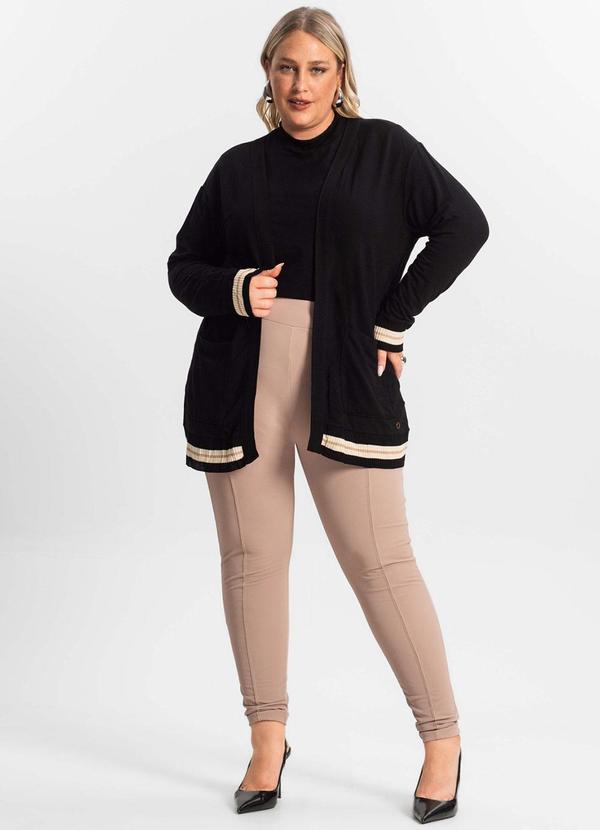 Secret Glam - Cardigam Plus Size Feminino Preto 3