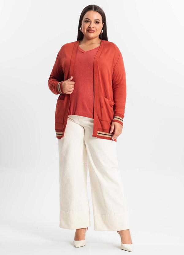 Secret Glam - Cardigam Plus Size Feminino Vermelho 3
