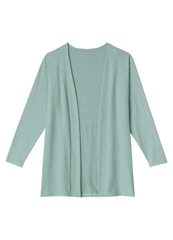 Malwee - Cardigan Alongado Peletizada Plus Verde Turquesa 3