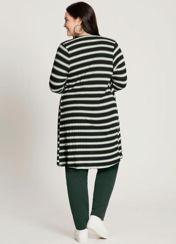 Lunender Mais Mulher - Cardigan Alongado Plus Size Verde 4