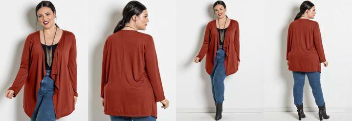 Cardigan Caramelo em Poliviscose