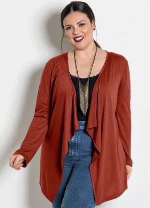 Marguerite - Cardigan Caramelo em Poliviscose - MARGUERITE