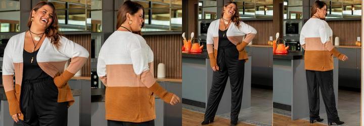 Cardigan Caramelo em Tric
