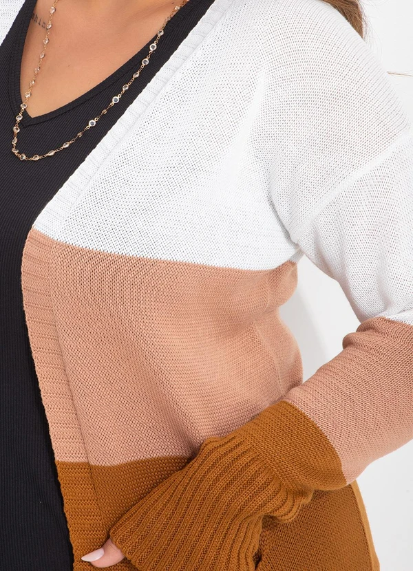 Marguerite - Cardigan Caramelo em Tricô 3