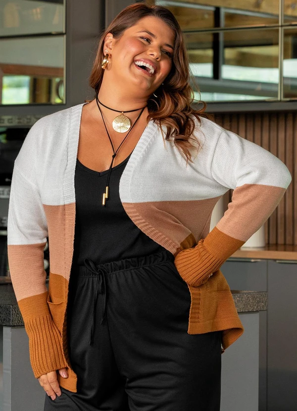 Marguerite - Cardigan Caramelo em Tricô 4