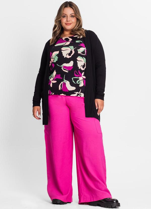 Secret Glam - Cardigan Feminino Plus Size Preto 3