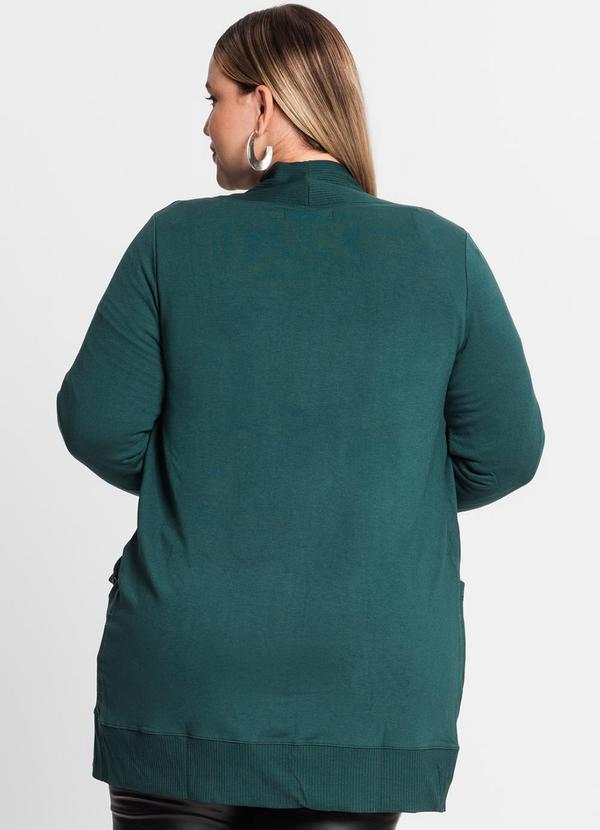 Secret Glam - Cardigan Feminino Plus Size Verde 2