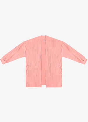 Infinita Cor - Cardigan Feminino Pluz Size Rosa - INFINITA COR