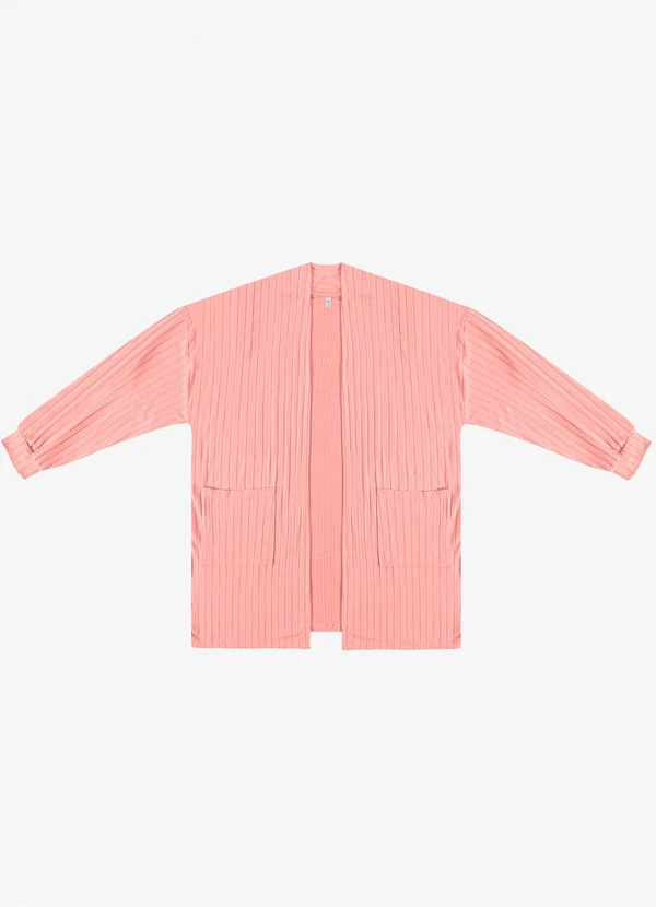 Infinita Cor - Cardigan Feminino Pluz Size Rosa