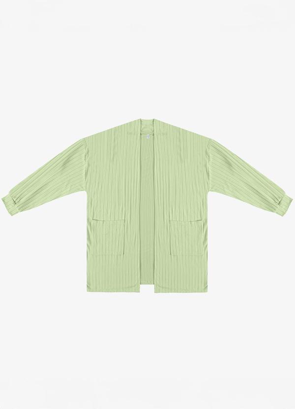 Infinita Cor - Cardigan Feminino Pluz Size Verde