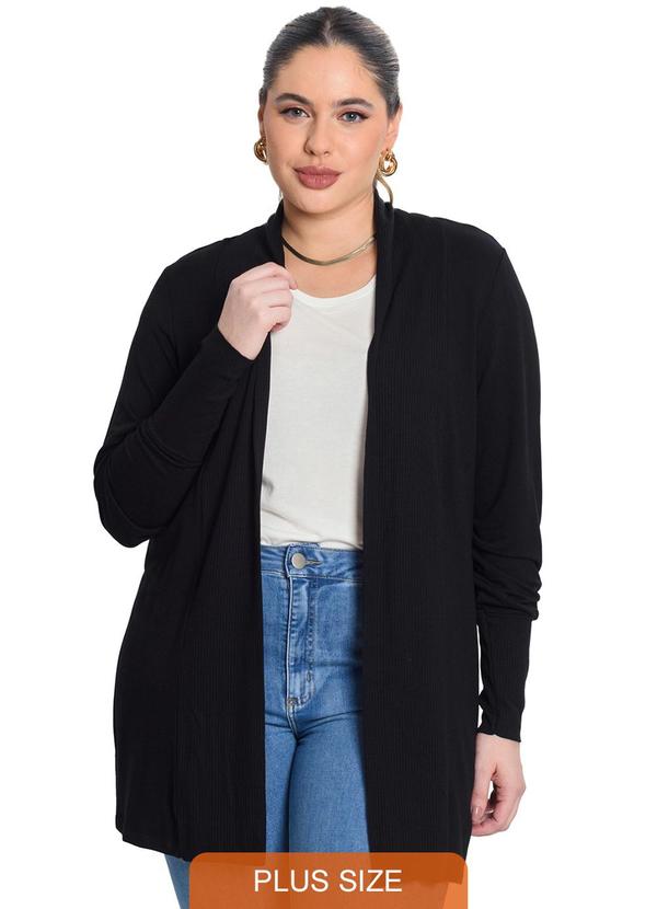 Secret Glam - Cardigan Molecotton Viscose Preto
