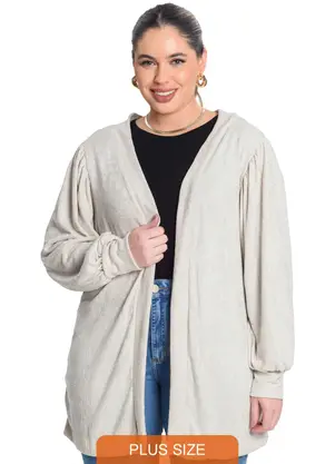 Secret Glam - Cardigan Tricot Shine Bege - SECRET GLAM