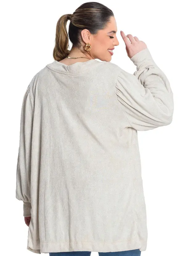 Secret Glam - Cardigan Tricot Shine Bege 2