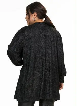 Secret Glam - Cardigan Tricot Shine Preto - SECRET GLAM
