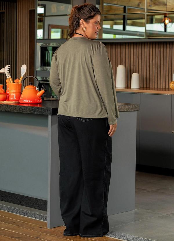 Marguerite - Cardigan Verde Militar em Malha Flamê 4