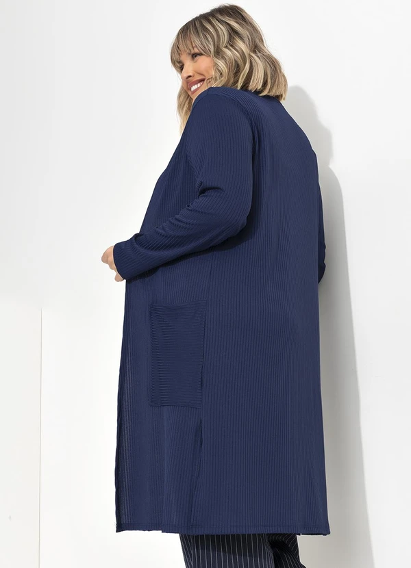 Marguerite - Casaco Azul Marinho em Canelado 2