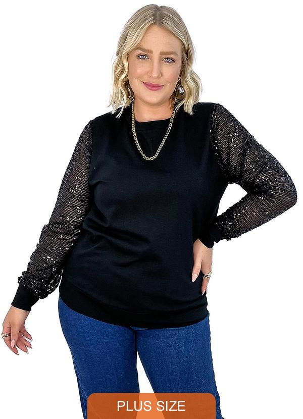 Miss Masy Plus - Blusão Feminino Mirela Preto 3