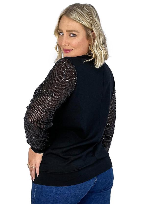 Miss Masy Plus - Blusão Feminino Mirela Preto 2